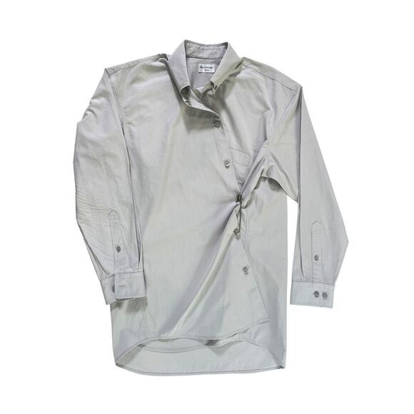 Balenciaga Fitted Wrap Shirt in Light Grey - Picture 3 of 15